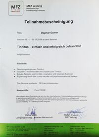 Teilnahmebescheinigung